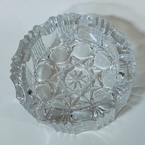 Vtg Bohemia Crystal Ashtray - 6” Heavy Hand made in Czechoslovakia - Picture 3 of 8