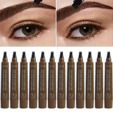 12 pack 4-pack eyebrow pencil set, extremely fine eyebrow pencil naturally smoot
