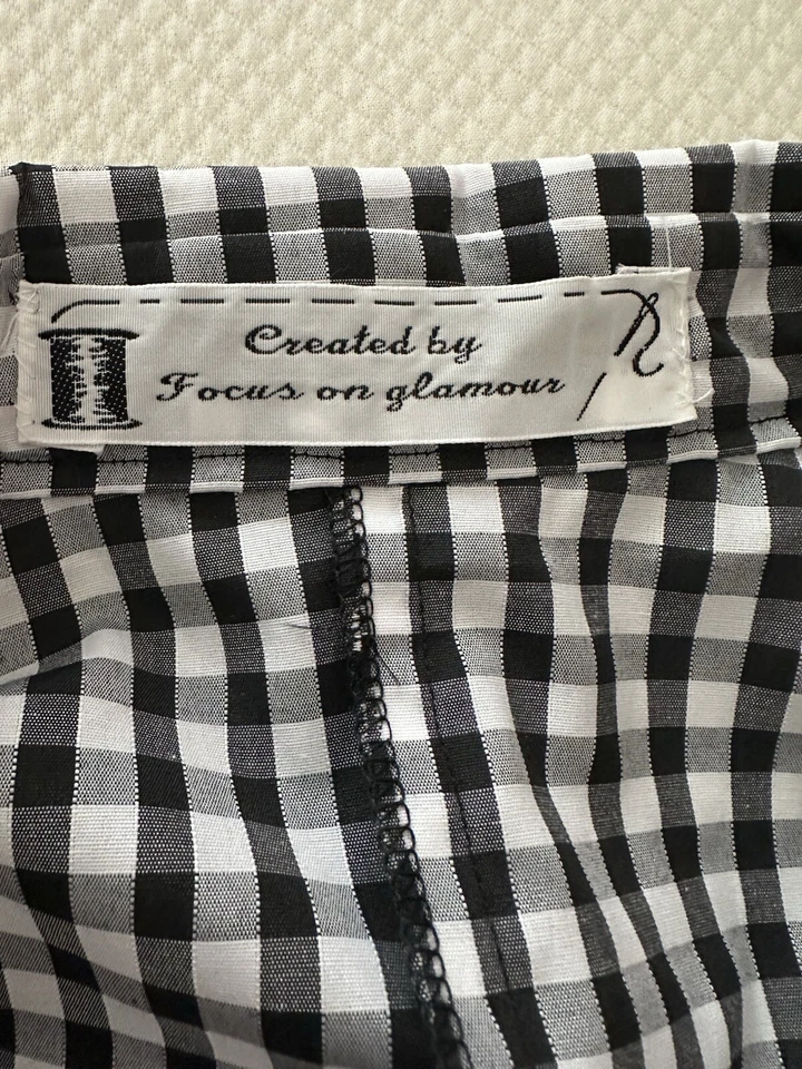 Black And White Checked Shirtdress - Image 3 of 3