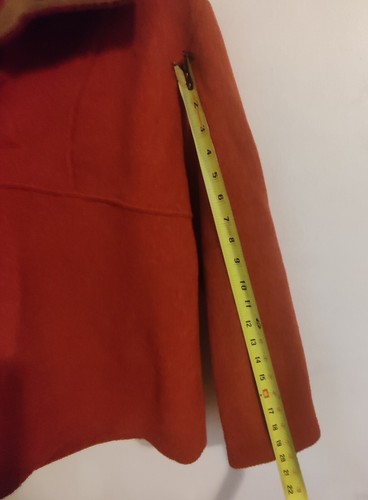 NWOT Orvis Women's Snap Pullover Sweater Red Faux Fur Collar Size M Jacket 43L6 - Picture 11 of 12