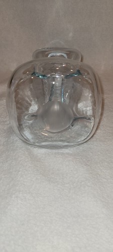 Large Vintage Danish Holmegaard Kluk Kluk Pinched Glass Decanter MCM W/ Stopper - Picture 7 of 7