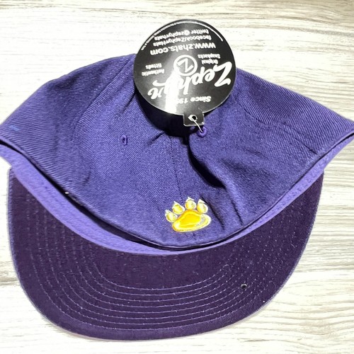 BS University Zephyr Fitted Hat Cap Medium Large Gray Purple Embroidered EUC - 第 4/5 張圖片