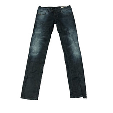 Damen Diesel Jeans Slim Fit Low Rise Stretch Dunkelblau Distressed Nevy W29 L34