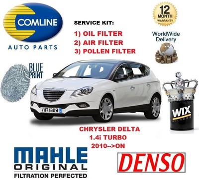 FOR CHRYSLER DELTA 1.4 TURBO 2010--/>ON OIL AIR POLLEN FILTER SERVICE KIT