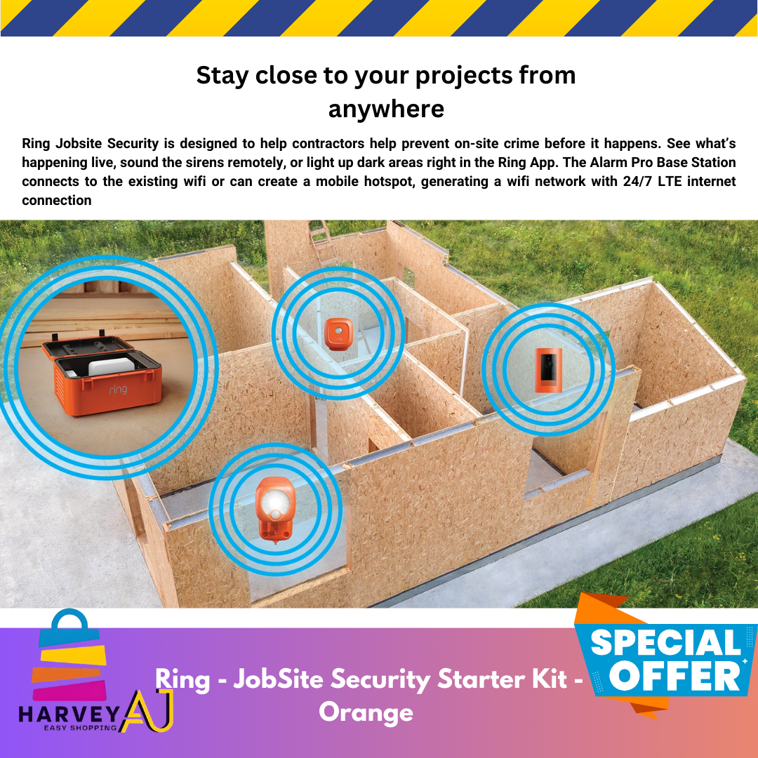 Ring Jobsite Security Starter Kit 5 Piece System LTE Enabled Base Station New eBay