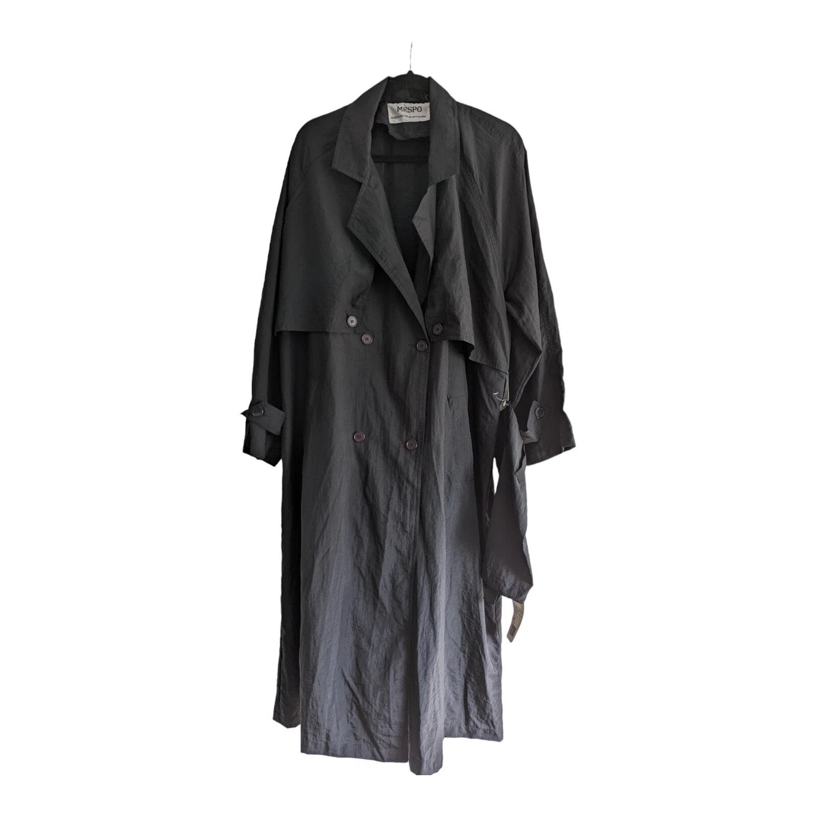 Vintage Mespo Packable Black Raincoat Size M Unisex