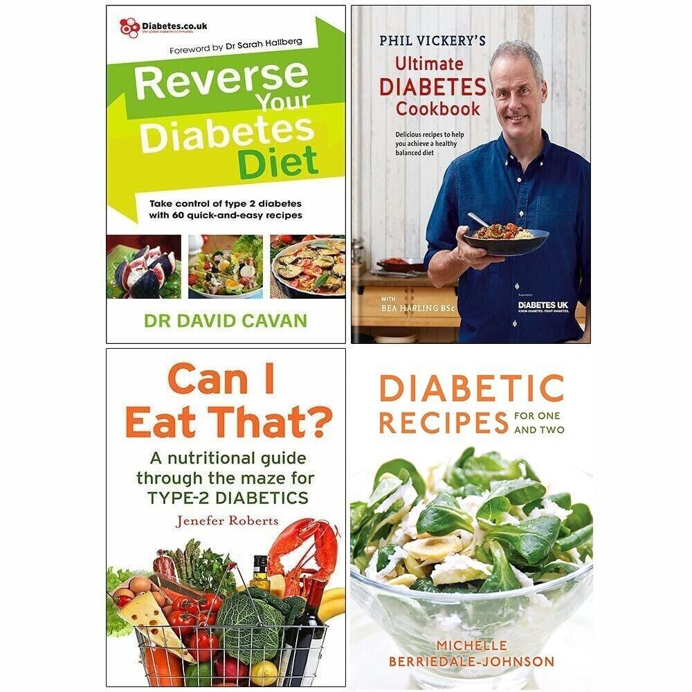 Reverse Your Diabetes Diet, Diabetic Recipes, Can I Eat That 4 Books Collection