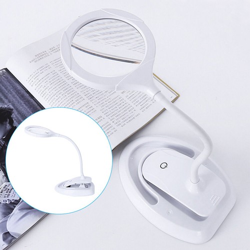 Clip-On 5X/10X Magnifying Glass Li Charge Magnifier Loupe With 15LED Lamp Stand - Picture 5 of 10