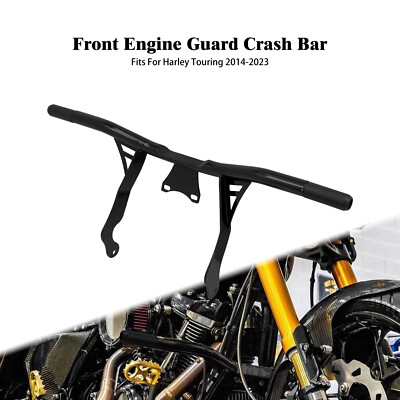 Front Engine Guard Highway Peg Crash Bar For Harley Road Glide FLTRU 2014-2023