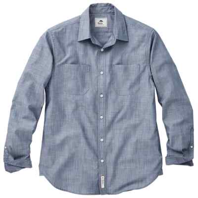 Roots 73 Men's Denim Clearwater Long Sleeve Shirt Olympic Rings Logo 2XL NEW