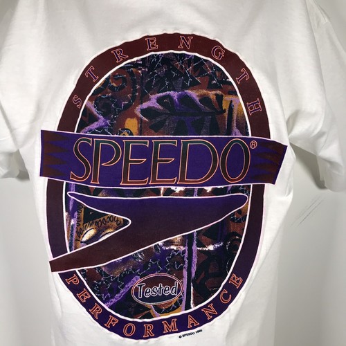 Vintage Speedo 1995 T-Shirt Gr. L weiß Stärke getestet Volleyball Schwimmen selten 90er - Bild 4 von 10