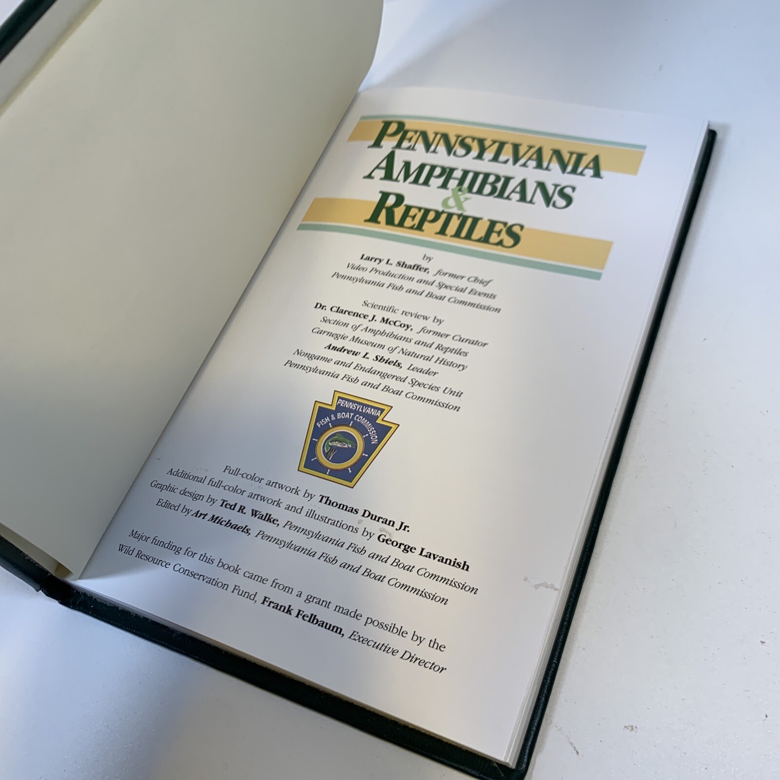 Pennsylvania Amphibians & Reptiles 1999 Hardcover Book -Fish and Boat