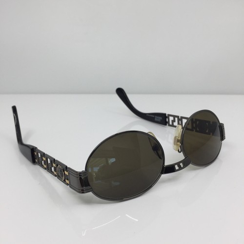 Rare Vintage Gianni Versace S43 Sunglasses M. S43 Col. 91M Gunmetal & Gold Italy - Picture 11 of 12