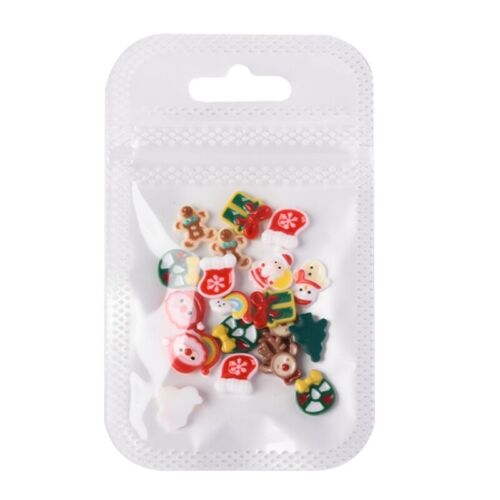Christmas themed Resin Nail Charms 1Bag Glows in the Dark Safe for Nails - Photo 1/8