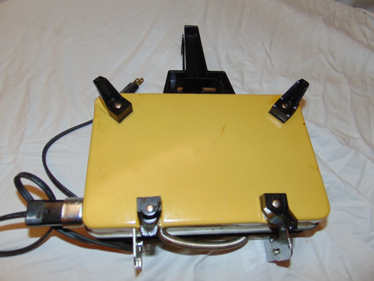 Vintage Superlectric Super Six Electric 6 Donut Baker Yellow