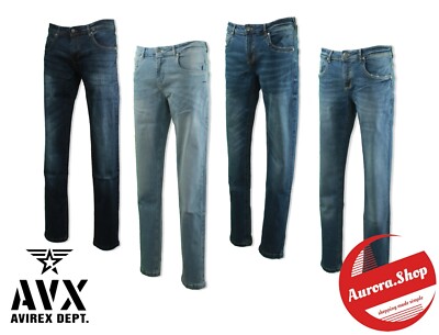 jeans UOMO elasticizzato AVIREX cotone SLIM FIT 5 tasche primavera estate  denim | eBay