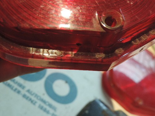 3.1 Vintage Ford Red Lens Lamp TRST 56 Rear Taillight Rear Light Pickup Truck - Picture 11 of 12