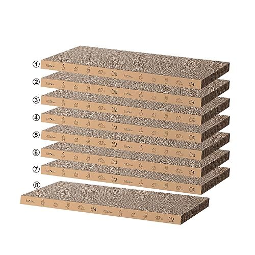 4 Packs in 1 Cat Scratch Pad with Box, Cat Scratcher Assorted Sizes - Picture 8 of 21