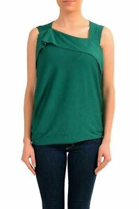 Maison-Margiela-1-Women-039-s-Wool-Silk-Green-Sleeveless-Top-US-S-IT-40