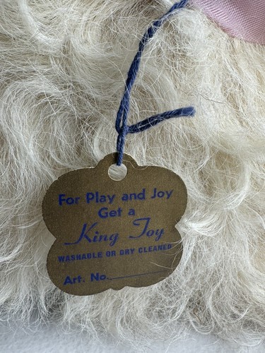 Vintage Straw Stuffed Curly Hair Dog ~1950’s~RARE~King Joy~New England Toy MFG~ - Picture 14 of 14