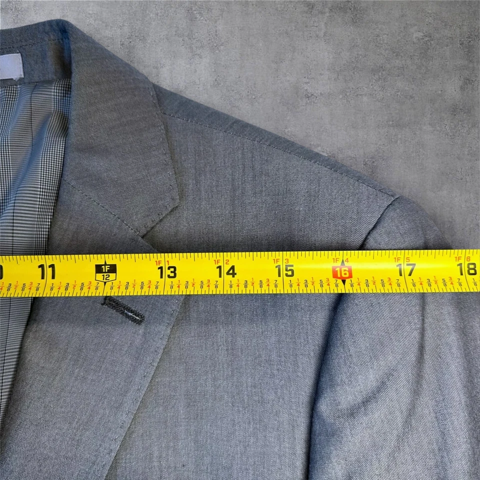 J. FERRAR Men's 40L Slim Fit Gray Blazer Sport Coat Two-Button Jacket Suit - Image 3 of 4