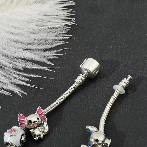 LILO & STITCH 925 SILBER Bettel Armband Charm Murano Sicherheitskette Anhänger - Bild 2 von 5