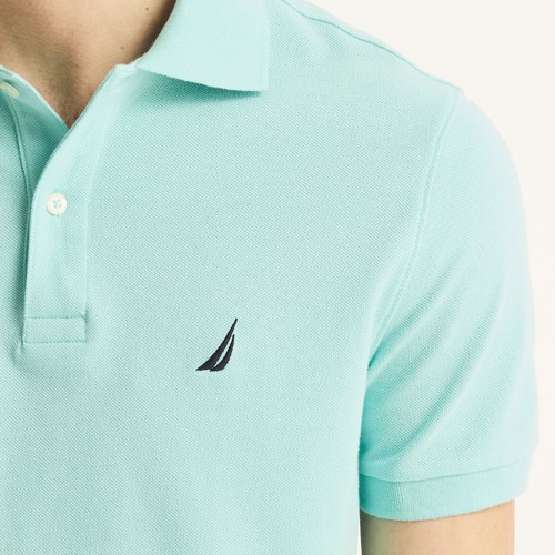 NWT Nautica Men's Classic Fit Short Sleeve Performance Deck Solid Polo Shirt - 第 45/71 張圖片