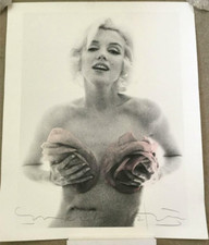 BERT STERN ~MARILYN MONROE ROSES, 20 x 24 Pink Roses-Signed + Hand Painted
