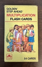 Vtg Complete Golden Step Ahead Subtraction Flash Cards 54 Cards 1984