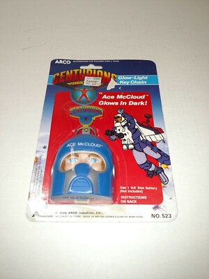1986 ARCO CENTURIONS GLOW LIGHT KEY CHAIN ACE McCLOUD BRAND NEW