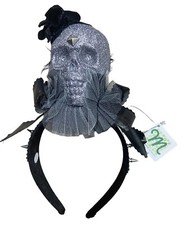 Midwest Halloween Party Glitter Skull Punk Light Up Hat Headband Costume.