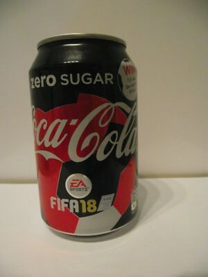 1 x Coca Cola Zero FIFA 18 kurze Dose gebraucht und leer für Sammler