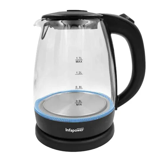 Glass Electric Kettle Cordless Filtered Fast Boil Temperature Control  2200W