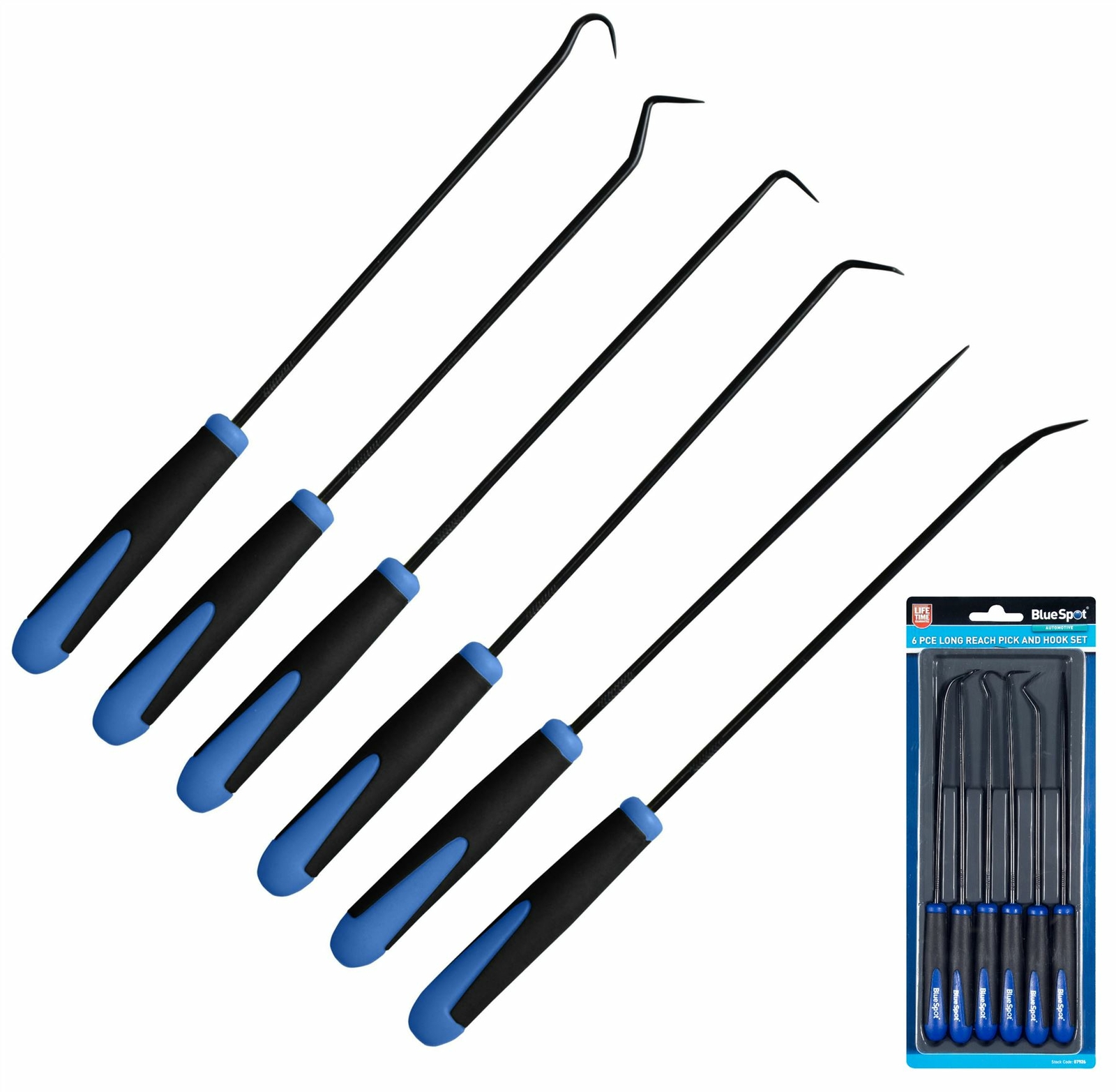 BlueSpot 07926 6 PCE Long Reach Pick and Hook Set - Image 4