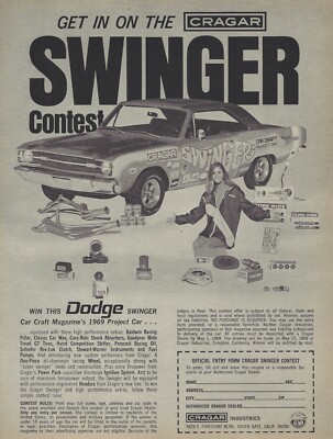 1969 Dodge Dart Swinger Ad Car Craft Project Vintage
