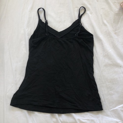 Top Singlet Black With Bling Stretchy Size S/M - Picture 3 of 3