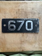 670 Devon General Tilling Group Bus Coach Fleet Number Chassis Plate Sign Badge