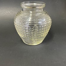 Vintage Clear Glass Jar, Shade or Vase?  DECO...