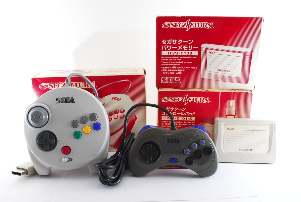 SEGA HST-0004(パワーメモリー　コントールパッド) セガサターン 本体 HST-0004 コントロールパッド 付属他1 パワー