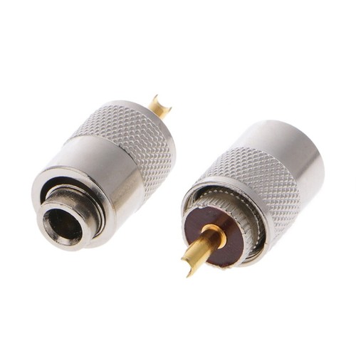 10 Pcs UHF PL-259 Male Solder RF Connector Plugs For RG8X Coaxial Coax Cable - Zdjęcie 5 z 8