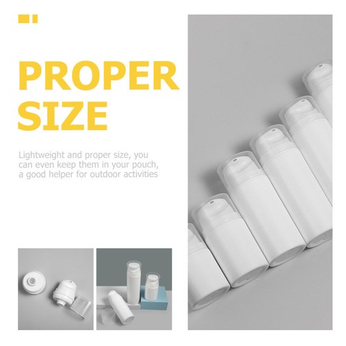 3 Pcs Lotion Bottle Empty with Pump Airless Bottles Black Travel - 第 2/12 張圖片