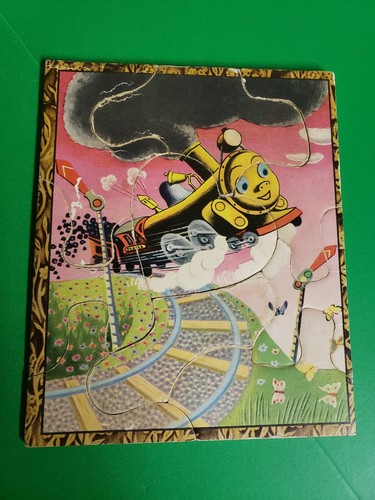 TOOTLE Der Zug ALTES Puzzle Gertrude Crampton 1945 kleines goldenes Buch - Bild 2 von 7