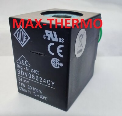 O.D.E BDV 24V DC 11W CLASS H SOLENOID VALVE COIL D=13MM FIT BDA OR BDF