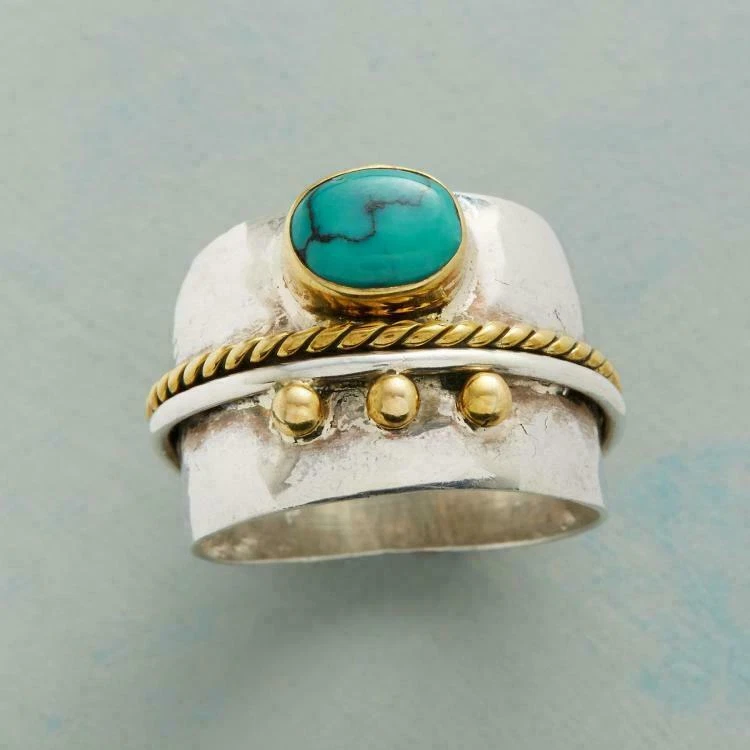Vintage turquoise engagement ring outlet