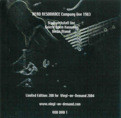 DVD Head Resonance Company Live 1983 LIMITED EDITION Vinyl-on-demand