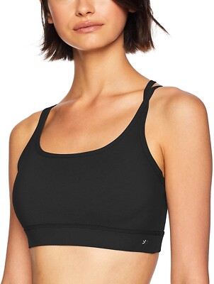 Splendid 188161 Womens Studio Yoga Racerback Strappy Sport Bra Black Size Medium