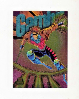 1994 Fleer Marvel Universe Series 5  ... Gambit Power Blast Foil Insert Card #4