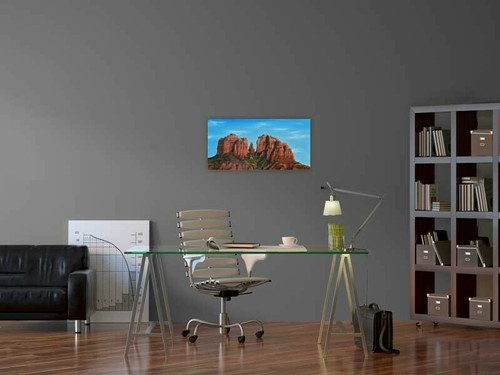 🔵 Sedona Arizona | Original Mountains Oil Painting Art Decor Red Rocks - 第 3/8 張圖片