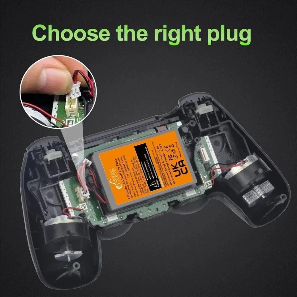 Сменный аккумулятор для контроллера PS4 2 шт. 2000 мАч для контроллеров Dualshock 4 - Изображение 3 из 4