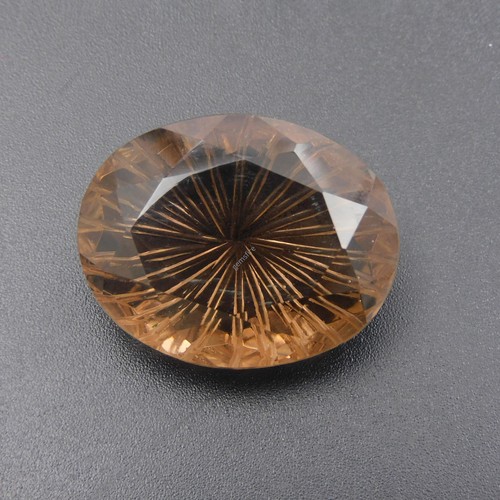Impresionante Piedra Preciosa Suelta 57.05 Ct Cuarzo Natural Elegante Corte Ovalado Melocotón CERTIFICADA